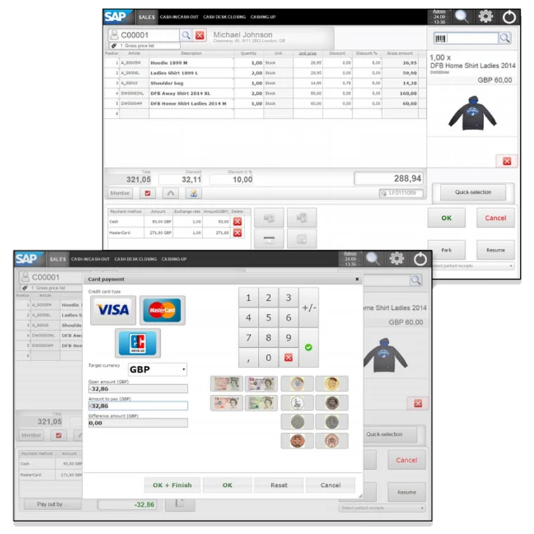SAP Customer Checkout Retail UI